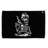 Coffee Drinking Skeleton Lazy DIY Halloween Costume Grommeted Golf Towel