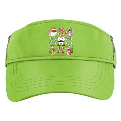 Christmas Dental Squad Crew Dentist Assistant Bow Coquette Adult Drive Performance Visor