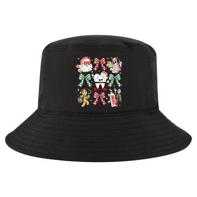 Christmas Dental Squad Crew Dentist Assistant Bow Coquette Cool Comfort Performance Bucket Hat