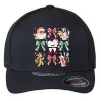 Christmas Dental Squad Crew Dentist Assistant Bow Coquette Flexfit Unipanel Trucker Cap