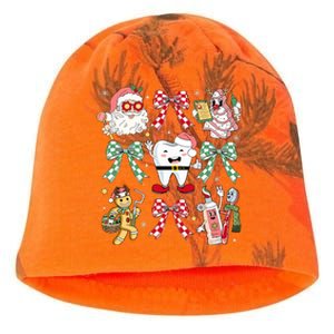 Christmas Dental Squad Crew Dentist Assistant Bow Coquette Kati - Camo Knit Beanie