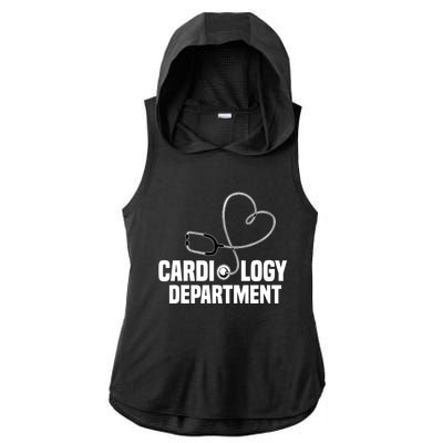 Cardiology Department Stethoscope Heart Surgeons Surgery Ladies PosiCharge Tri-Blend Wicking Draft Hoodie Tank