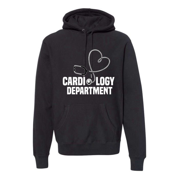 Cardiology Department Stethoscope Heart Surgeons Surgery Premium Hoodie