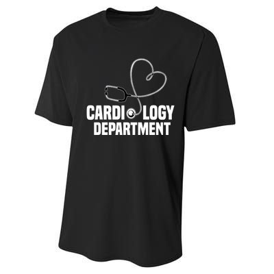 Cardiology Department Stethoscope Heart Surgeons Surgery Performance Sprint T-Shirt