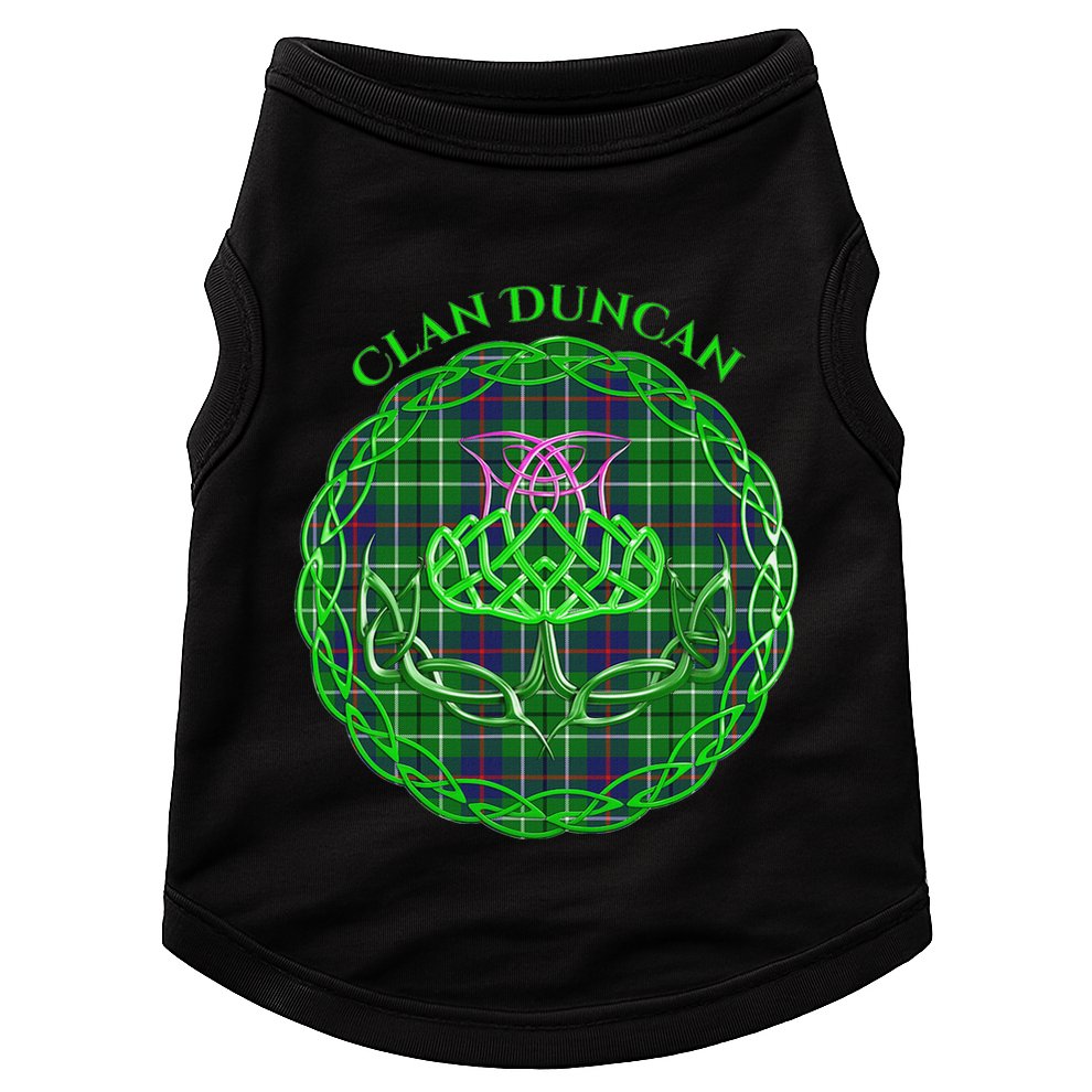 Clan Duncan Scottish Tartan Celtic Thistle Doggie Tank