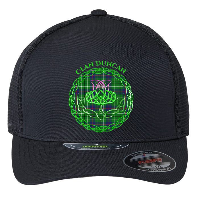 Clan Duncan Scottish Tartan Celtic Thistle Flexfit Unipanel Trucker Cap