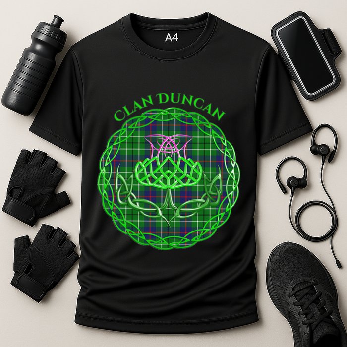 Clan Duncan Scottish Tartan Celtic Thistle Performance Shirt