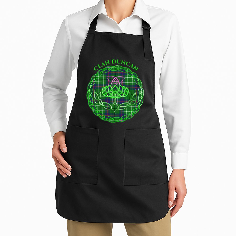 Clan Duncan Scottish Tartan Celtic Thistle Apron
