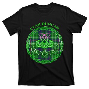 Clan Duncan Scottish Tartan Celtic Thistle T-Shirt