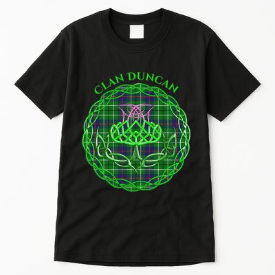 Clan Duncan Scottish Tartan Celtic Thistle Tall T-Shirt