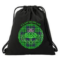 Clan Duncan Scottish Tartan Celtic Thistle Drawstring Bag