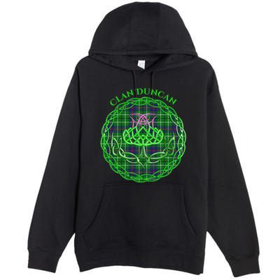 Clan Duncan Scottish Tartan Celtic Thistle Premium Pullover Hoodie