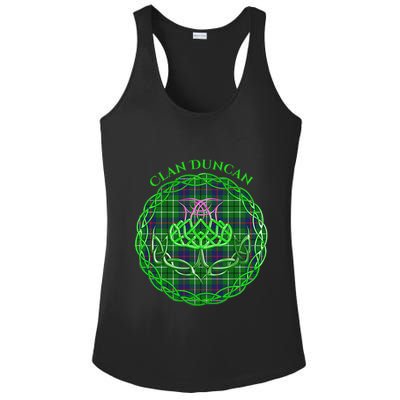 Clan Duncan Scottish Tartan Celtic Thistle Ladies PosiCharge Competitor Racerback Tank