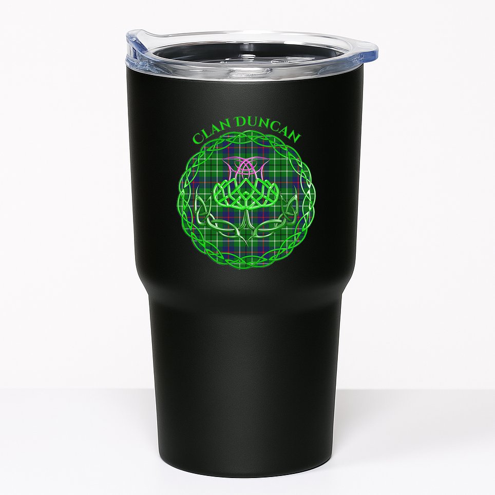 Clan Duncan Scottish Tartan Celtic Thistle Tumbler