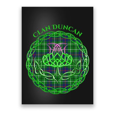 Clan Duncan Scottish Tartan Celtic Thistle Poster