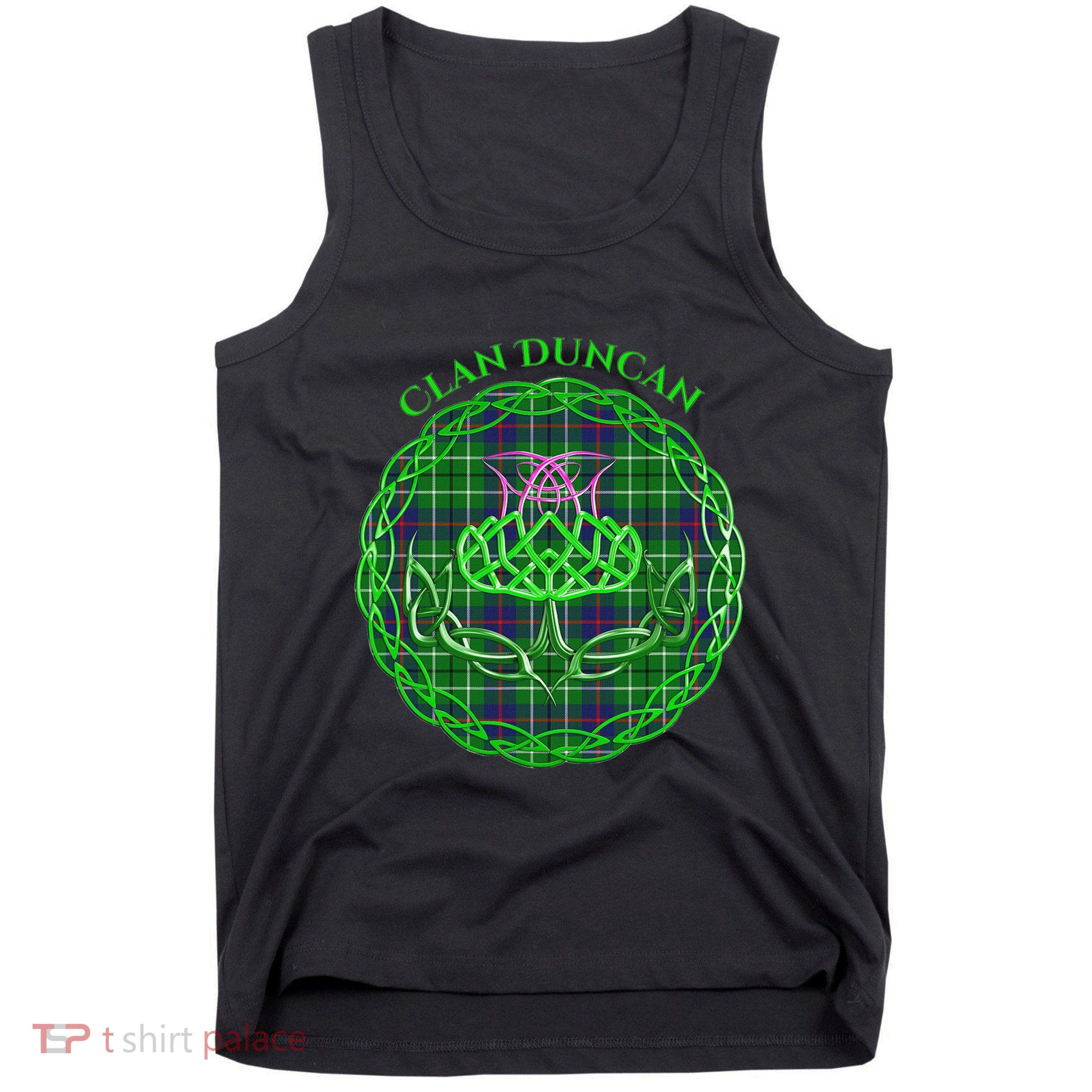 Clan Duncan Scottish Tartan Celtic Thistle Tank Top