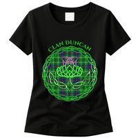 Clan Duncan Scottish Tartan Celtic Thistle Womens T-Shirt