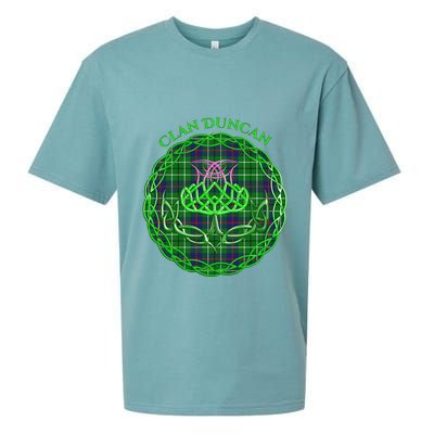 Clan Duncan Scottish Tartan Celtic Thistle Sueded Cloud Jersey T-Shirt