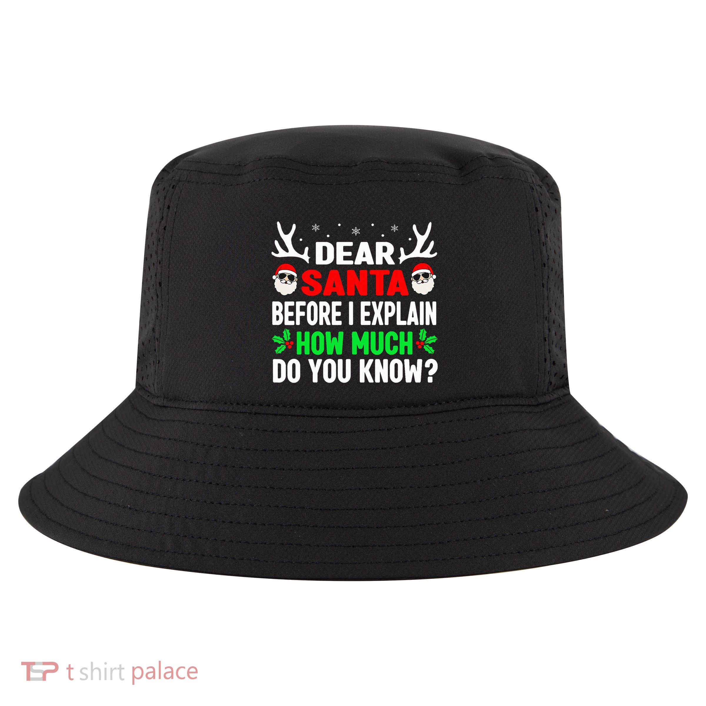 Christmas Dear Santa I Can Explain Cool Comfort Performance Bucket Hat