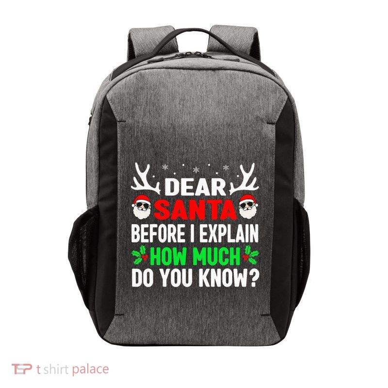 Christmas Dear Santa I Can Explain Vector Backpack