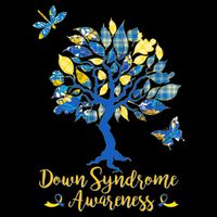 Cute Down Syndrome Awareness Blue Yellow Tree Impact Tech Backpack