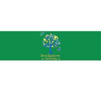 Cute Down Syndrome Awareness Blue Yellow Tree Bumper Sticker