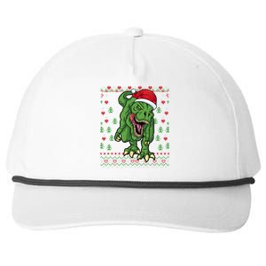 Christmas Dinosaur Scary Trex Ugly Xmas Sweater Gift Snapback Five-Panel Rope Hat