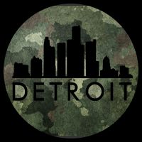 Camo Detroit Skyline Logo Zip Tote Bag