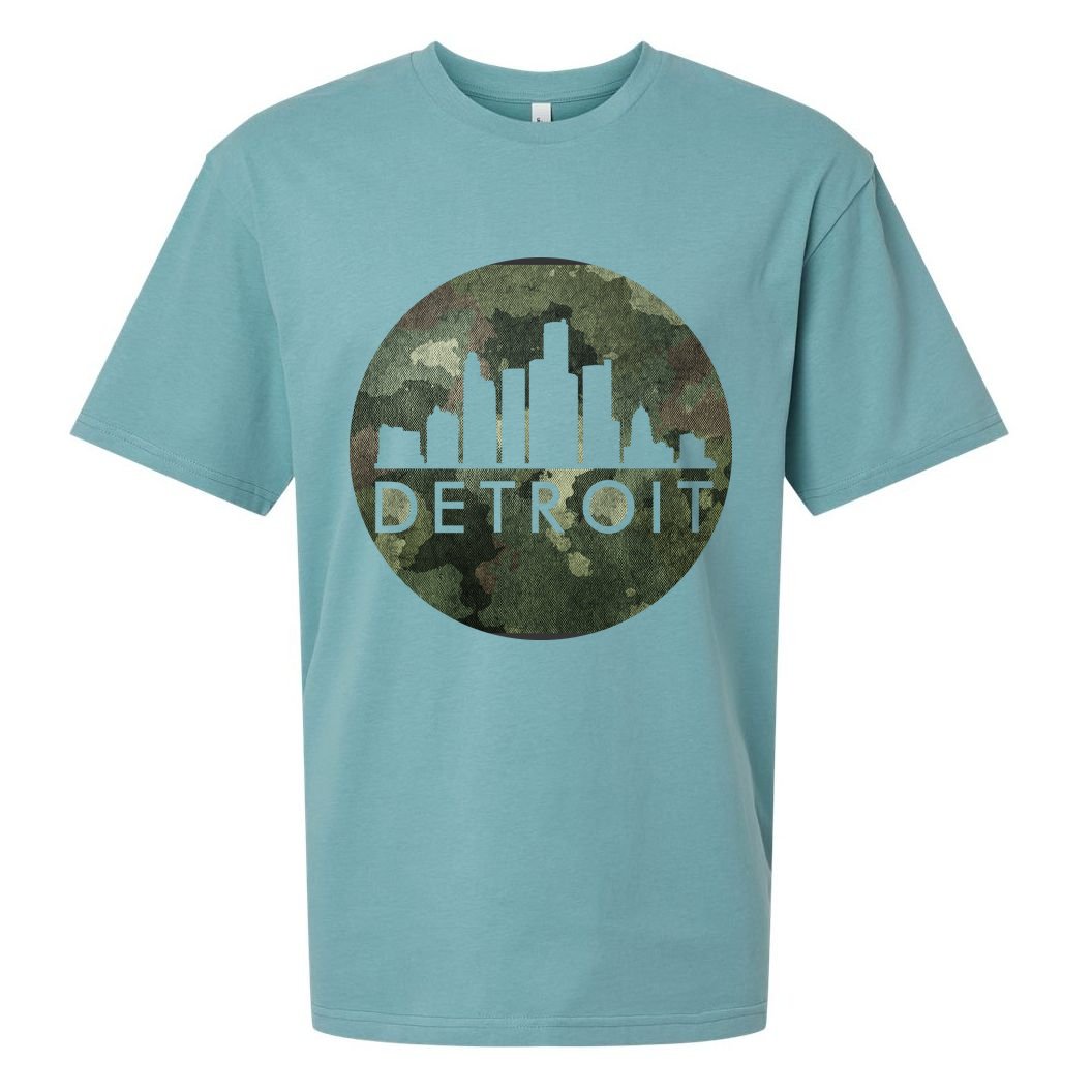 Camo Detroit Skyline Logo Sueded Cloud Jersey T-Shirt