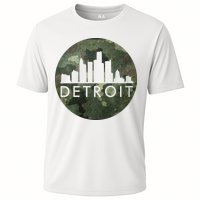 Camo Detroit Skyline Logo Cooling Performance Crew T-Shirt