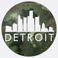 Camo Detroit Skyline Logo Cooling Performance Crew T-Shirt