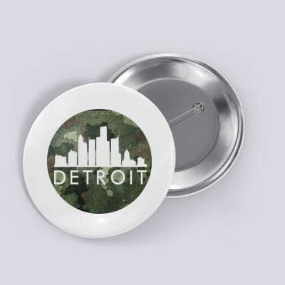 Camo Detroit Skyline Logo Button