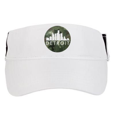 Camo Detroit Skyline Logo Adult Drive Performance Visor
