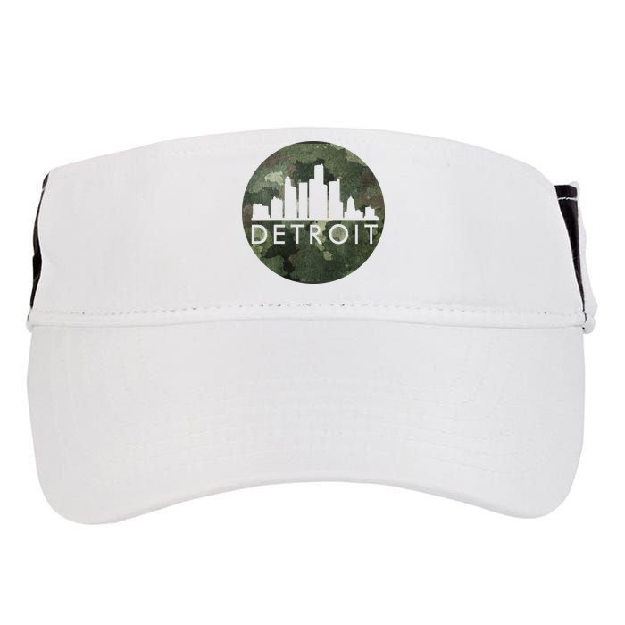 Camo Detroit Skyline Logo Adult Drive Performance Visor