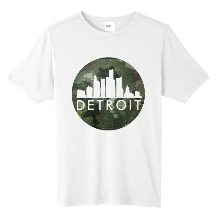 Camo Detroit Skyline Logo Tall Fusion ChromaSoft Performance T-Shirt