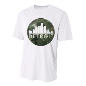 Camo Detroit Skyline Logo Performance Sprint T-Shirt