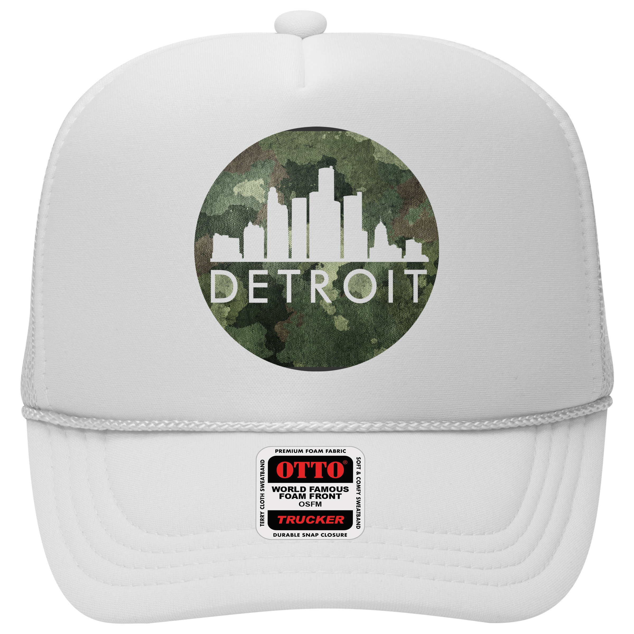 Camo Detroit Skyline Logo Hat