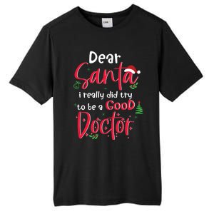 Christmas Doctor Santa Med Student Physician Novelty Gift Tall Fusion ChromaSoft Performance T-Shirt