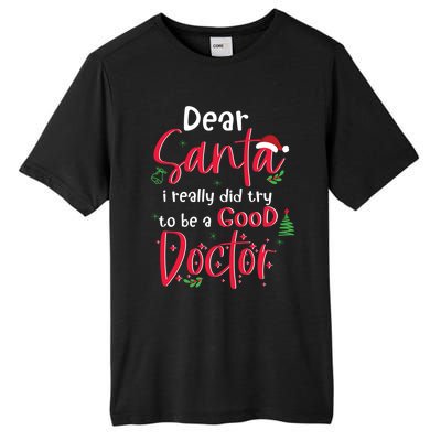 Christmas Doctor Santa Med Student Physician Novelty Gift Tall Fusion ChromaSoft Performance T-Shirt