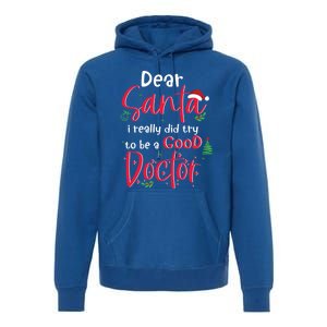 Christmas Doctor Santa Med Student Physician Novelty Gift Premium Hoodie