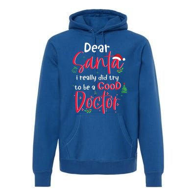 Christmas Doctor Santa Med Student Physician Novelty Gift Premium Hoodie