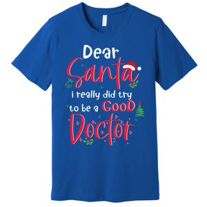 Christmas Doctor Santa Med Student Physician Novelty Gift Premium T-Shirt