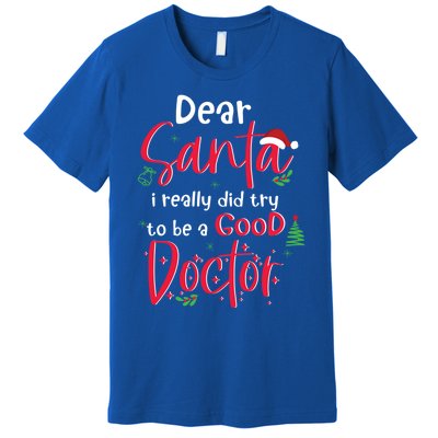 Christmas Doctor Santa Med Student Physician Novelty Gift Premium T-Shirt