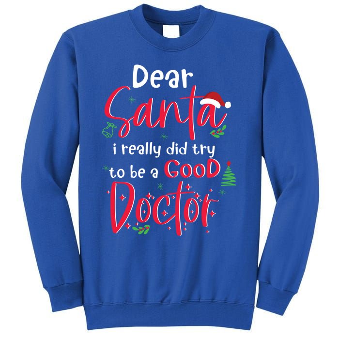 Christmas Doctor Santa Med Student Physician Novelty Gift Tall Sweatshirt