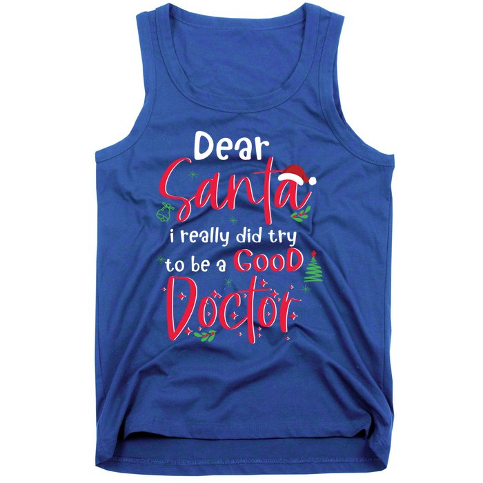 Christmas Doctor Santa Med Student Physician Novelty Gift Tank Top