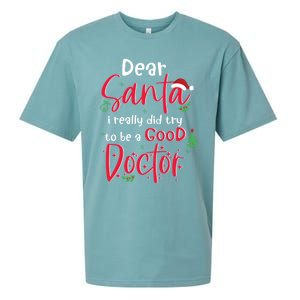 Christmas Doctor Santa Med Student Physician Novelty Gift Sueded Cloud Jersey T-Shirt