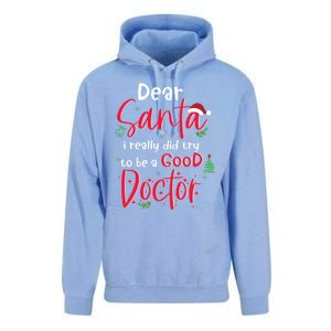 Christmas Doctor Santa Med Student Physician Novelty Gift Unisex Surf Hoodie