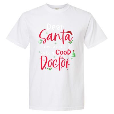 Christmas Doctor Santa Med Student Physician Novelty Gift Garment-Dyed Heavyweight T-Shirt