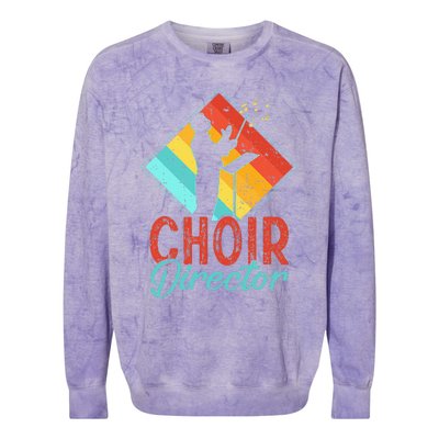 Choir Director Singer Music Group Teacher Choirs Colorblast Crewneck Sweatshirt