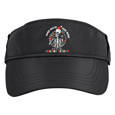 Coffee Drinking Skeleton Christmas Skull Santa Hat Xmas Adult Drive Performance Visor